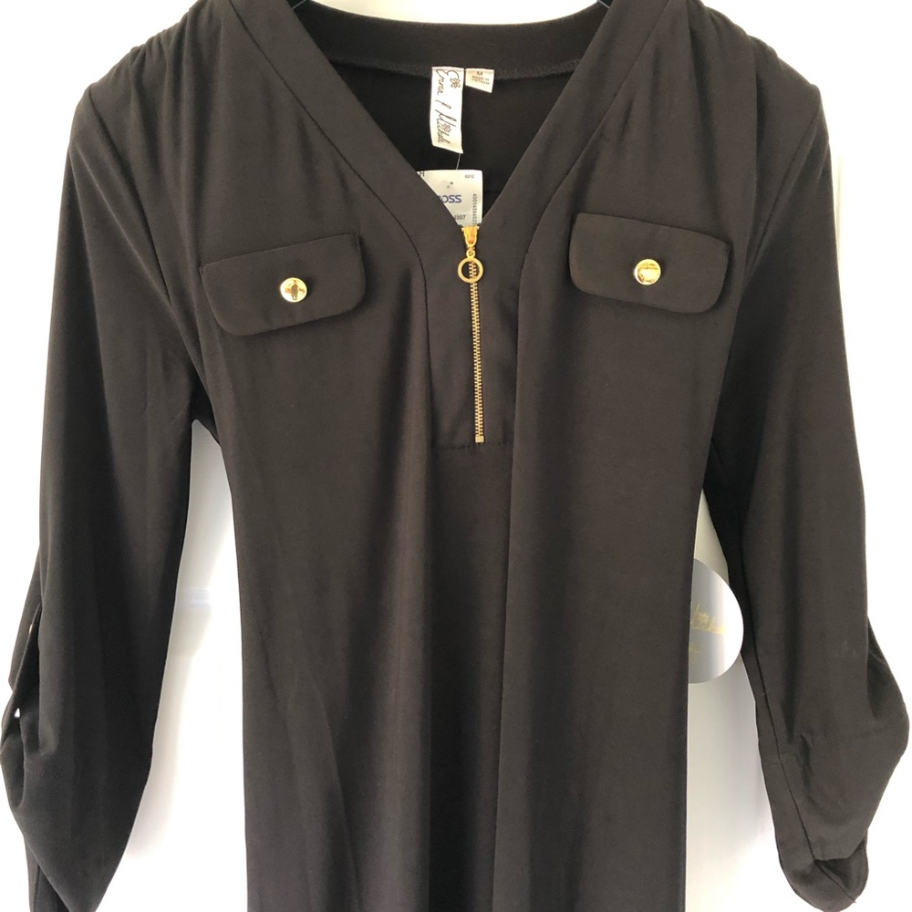 Black Dress Gold Accents
